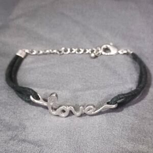 Sterling Silver Love Charm Bracelet